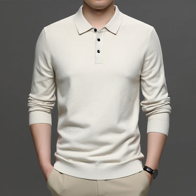 Men's Lapel Knit Pullover Sweater